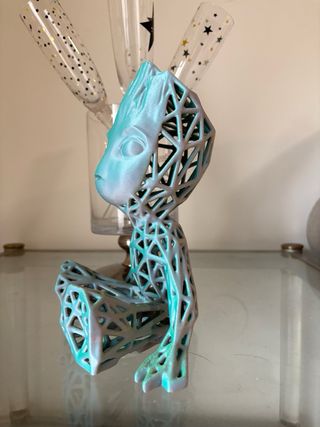 Escultura Groot Plástico Verde/Turquesa