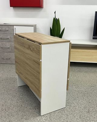 OFERTA!!! Mesa Abatible Madera y Blanca
