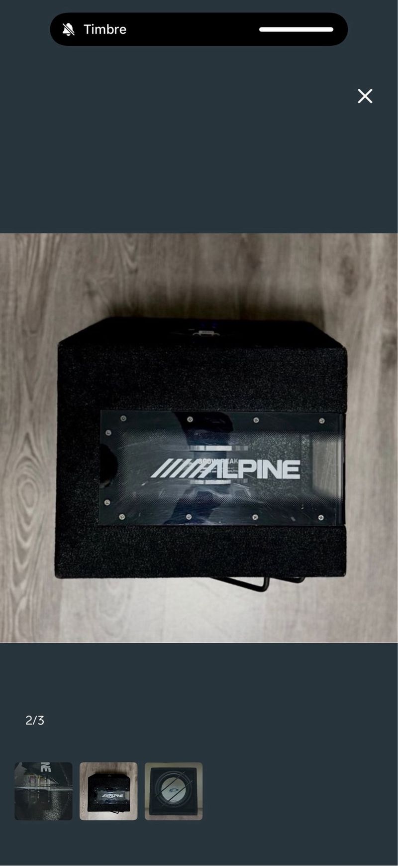 Subwoofer Alpine SBE-1243BR 800W afbeelding 2