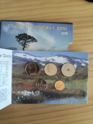 Noruega 2001 Set cartera coronas monedas