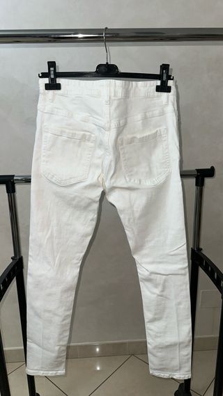 Jeans Uomo Terranova Bianco Strappati M