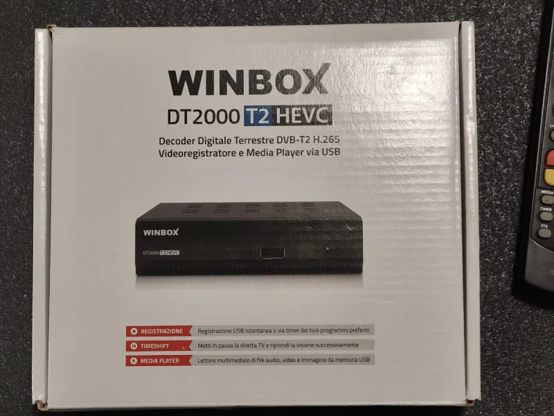 WINBOX DT2000 T2 HEVC Decoder Digital Terrestre