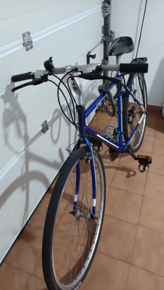 Bicicleta de ciudad azul