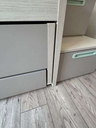 Habitación infantil cama nido doble con almacenaje