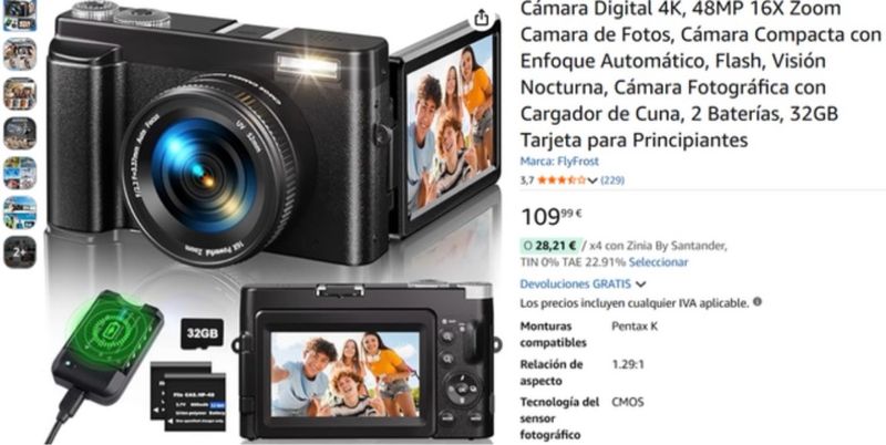 Cámara Digital 4K