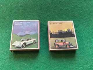 2 Cajas Cerillas Coches Ferrari Fiat