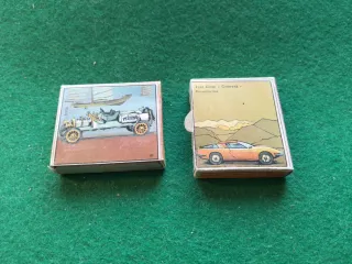 2 Cajas Cerillas Coches Ferrari Fiat