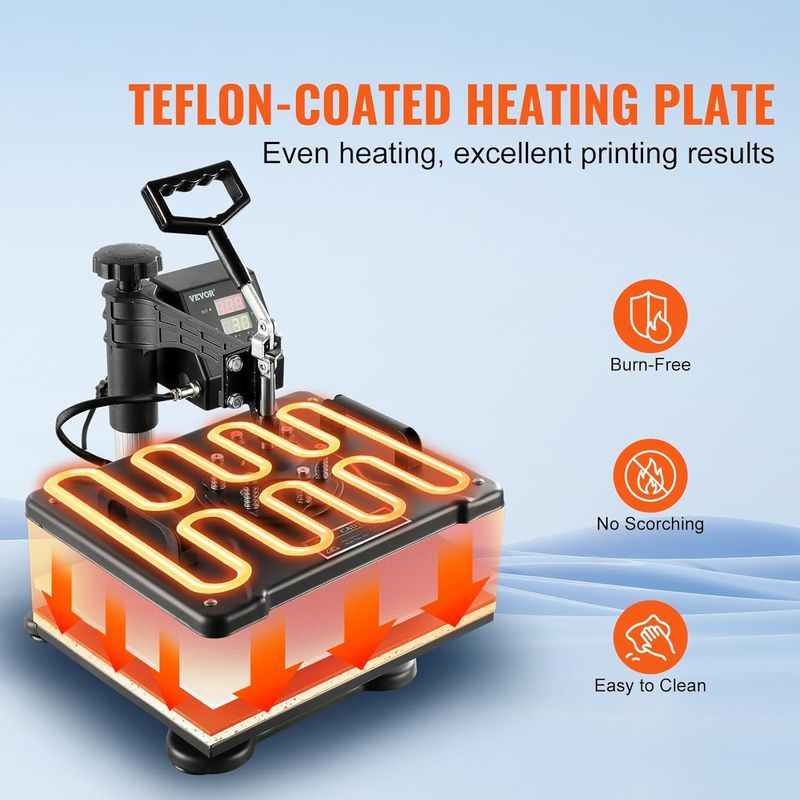 VEVOR 8 en 1 Máquina de Impresión de Calor afbeelding 4