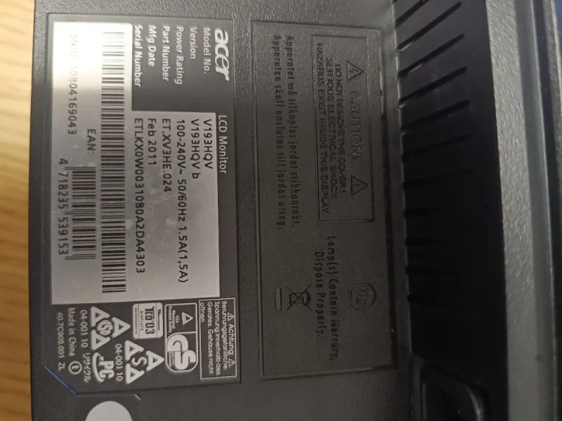 Monitor Acer Negro afbeelding 2