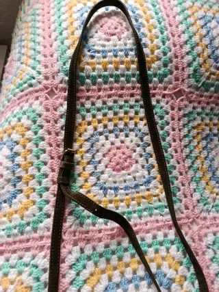Bolso bandolera piel marrón pequeño