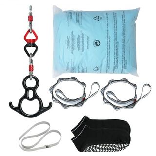 Columpio de Seda Aérea y Yoga, 11 Yardas, Kit de Hamaca de Yoga Aéreo con Tela de Nylon de 100gsm, Hardware de Rigging Completo y Guía de Configuración Fácil, Vuelo Antigravedad para Todos los Niv...