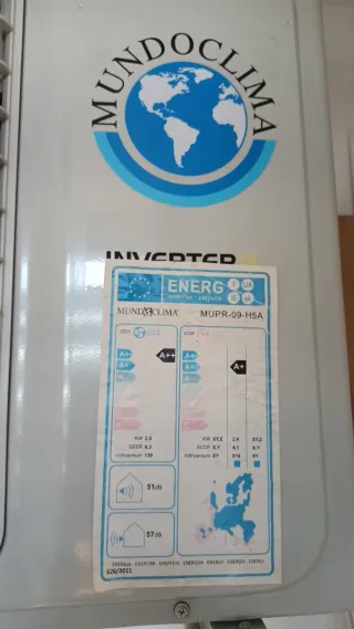 Aire Acondicionado Mundoclima Inverter MUPR-09-H5A