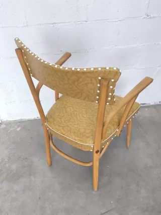 Silla vintage madera y polipiel