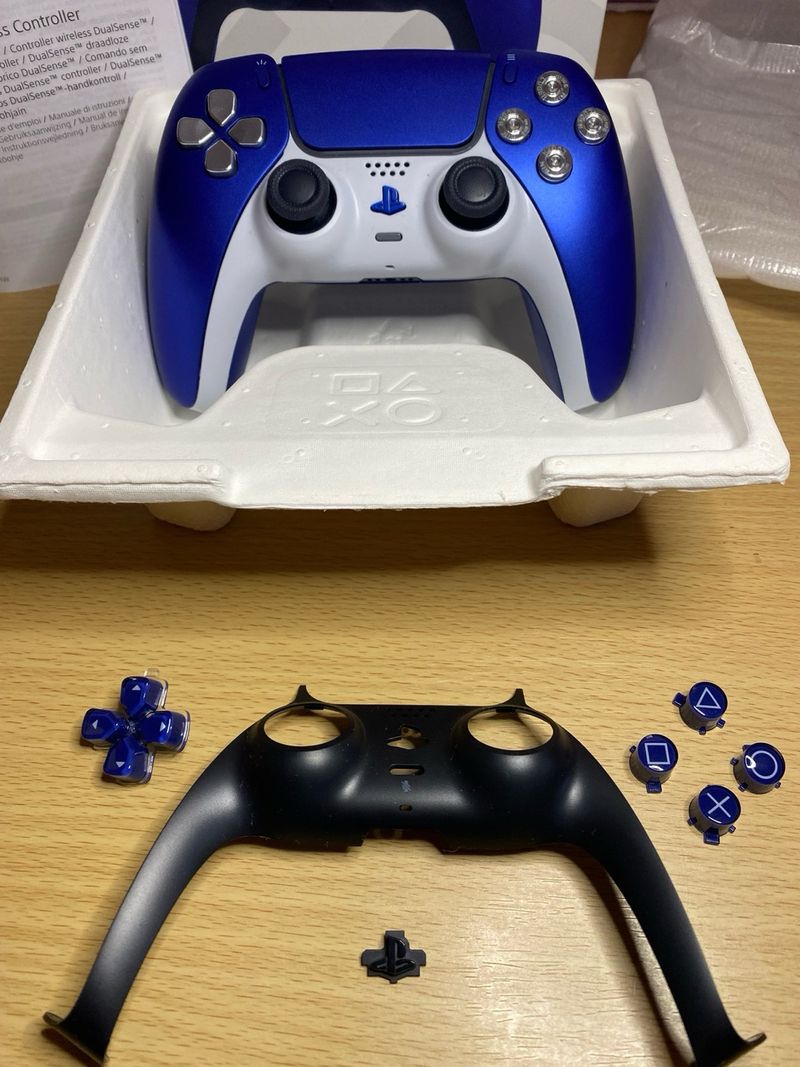 Mando PS5 DualSense Personalizado Azul/Blanco afbeelding 4