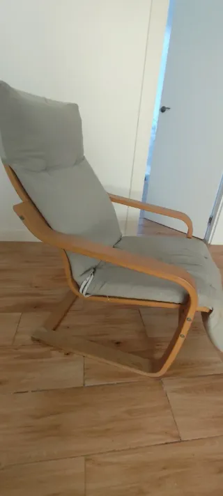 Sillón Mecedora Ikea Madera Gris