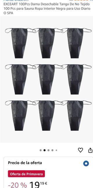 Tanga desechable  275 unidades