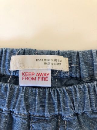 Pantalón denim baggy fluido vaquero bebé