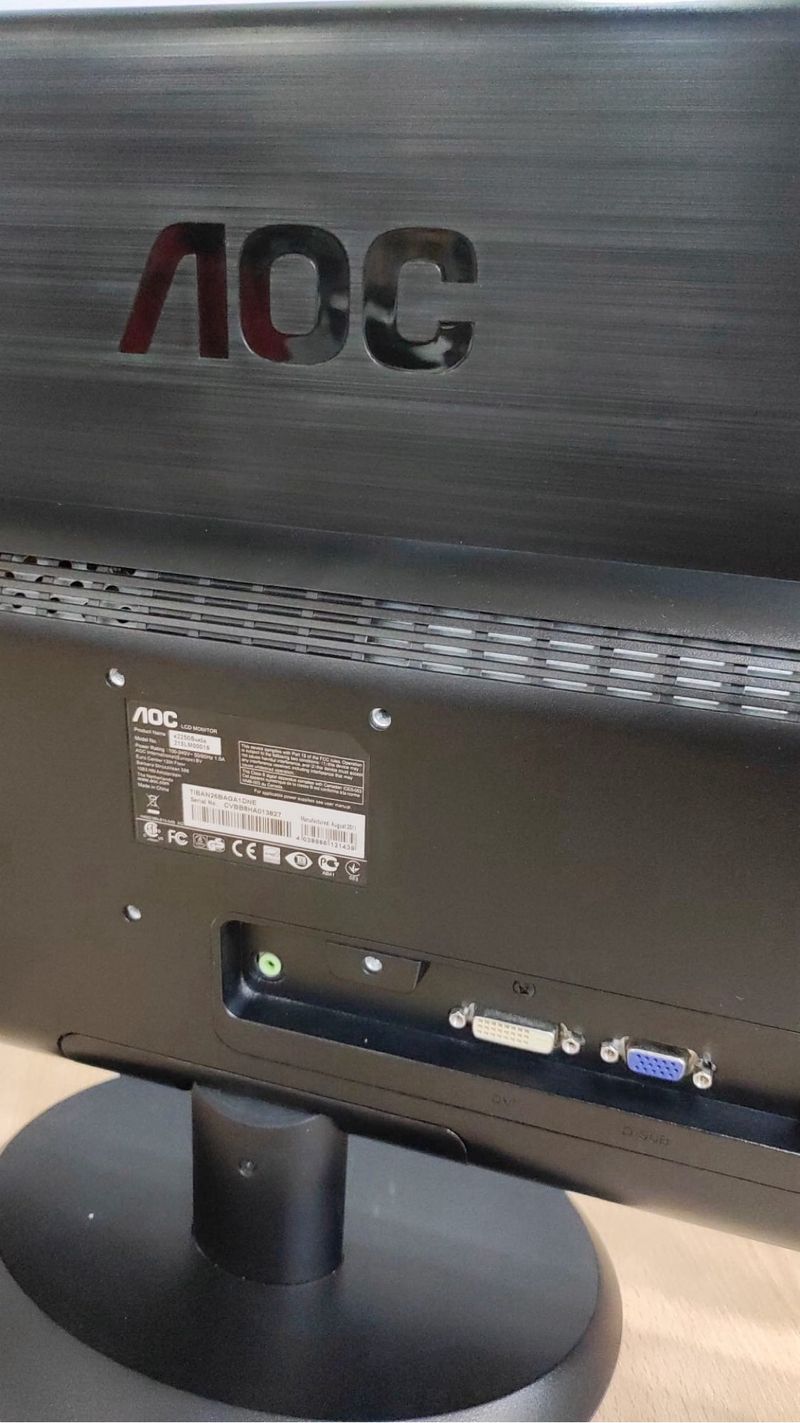 Monitor Ordenador Negro afbeelding 3