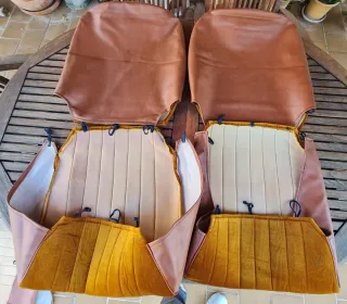 Fundas Asientos Seat Clásico Terciopelo Mostaza