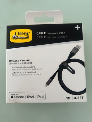 Cable OtterBox USB-A a Lightning 1M Negro