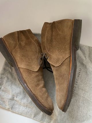 Botines Brunello Cucinelli Cordones Marrones