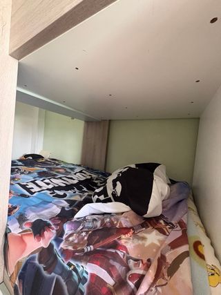 Litera Dos Camas Azul blanco y marron