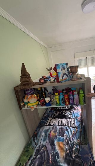 Litera Dos Camas Azul blanco y marron