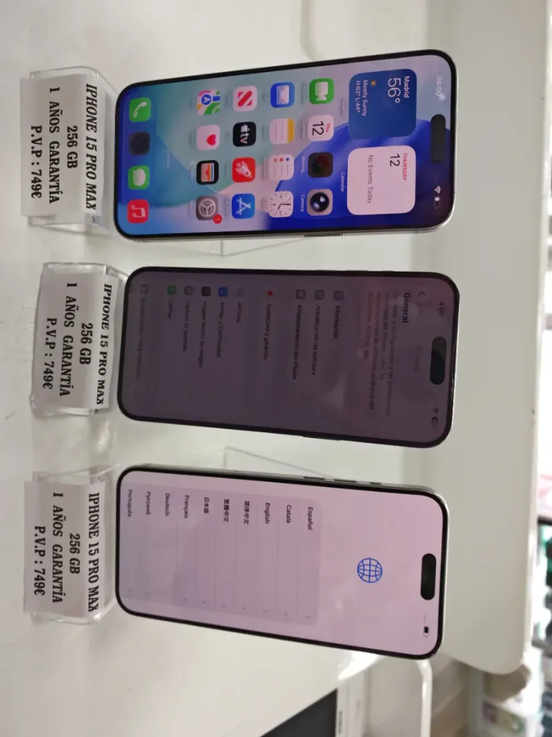 iPhone 15 Pro Max 256GB Gris/Plateado afbeelding 5
