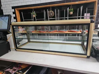 Vitrina expositora de cristal