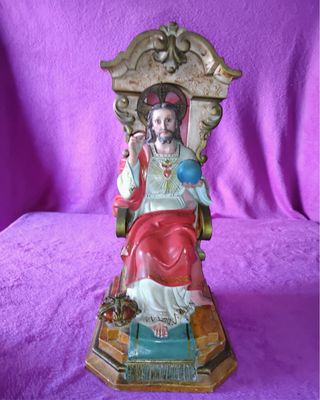 Sagrado Corazón de Jesús Olot Entronizado 43 cm
