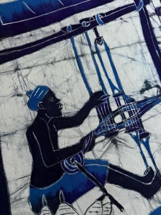 Cuadro africano pintado a mano