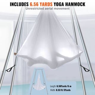 Estructura de Yoga Aéreo y Hamaca de Yoga, Soporte Profesional de Columpio de Yoga de 9.67 pies de Altura Viene con Hamaca Aérea de 6.6 Yards, Capacidad de Carga Máxima de 551.15 lbs Estructura de...