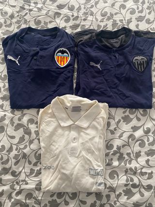 3 Polos Puma Valencia CF Talla M. 25€ los 3
