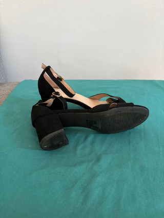 Sandalias de tacón negras