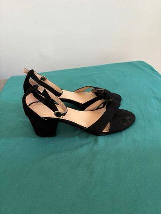 Sandalias de tacón negras