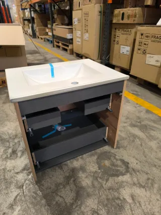 Mueble de baño con lavabo de madera NUEVO