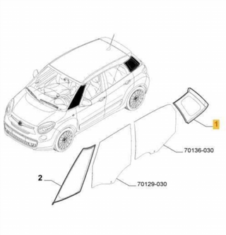 51883718 LUNA CUSTODIA TRASERA IZQUIERDA FIAT 500
