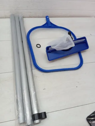 Kit Mantenimiento Piscina Limpieza Azul/Plata