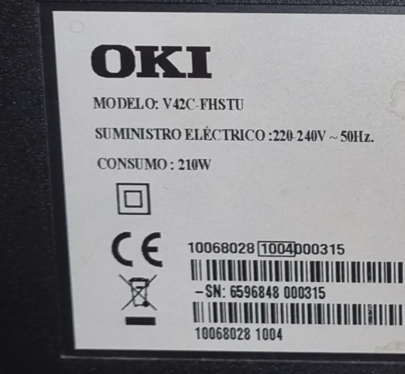 TV OKI 42 V42C-FHSTU afbeelding 3