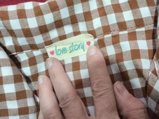 Camisa cuadros marrón y blanco