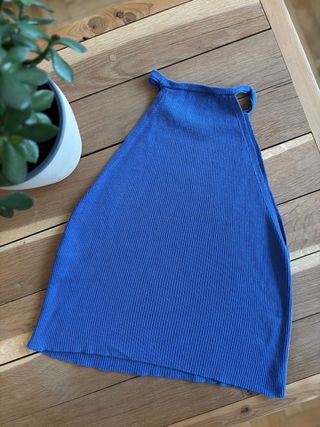 Top Zara Azul de punto