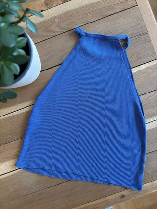 Top Zara Azul de punto