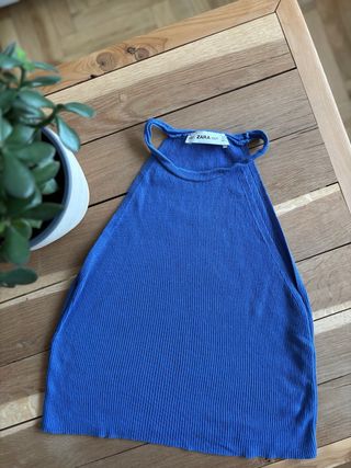 Top Zara Azul de punto