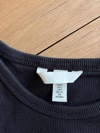Top H&M Negro Talla XS
