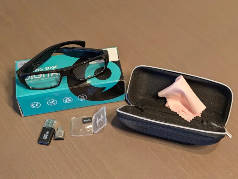 Gafas con cámara y accesorios