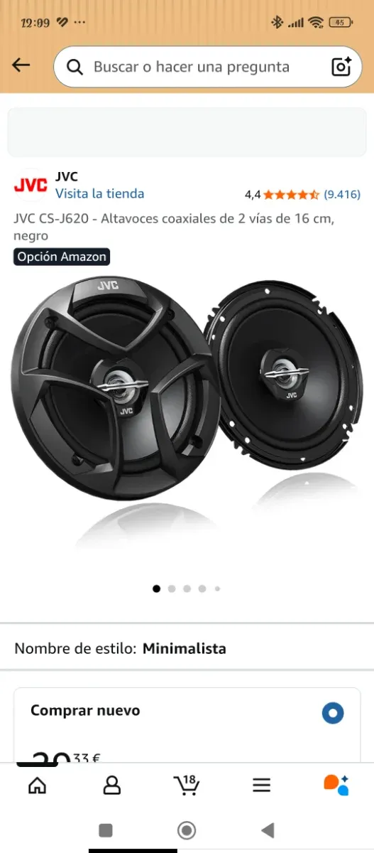 Altavoces JVC CS-J620 16cm Negro afbeelding 4