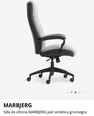 Sedia da ufficio regolabile MARBJERG JYSK Grigio Nero