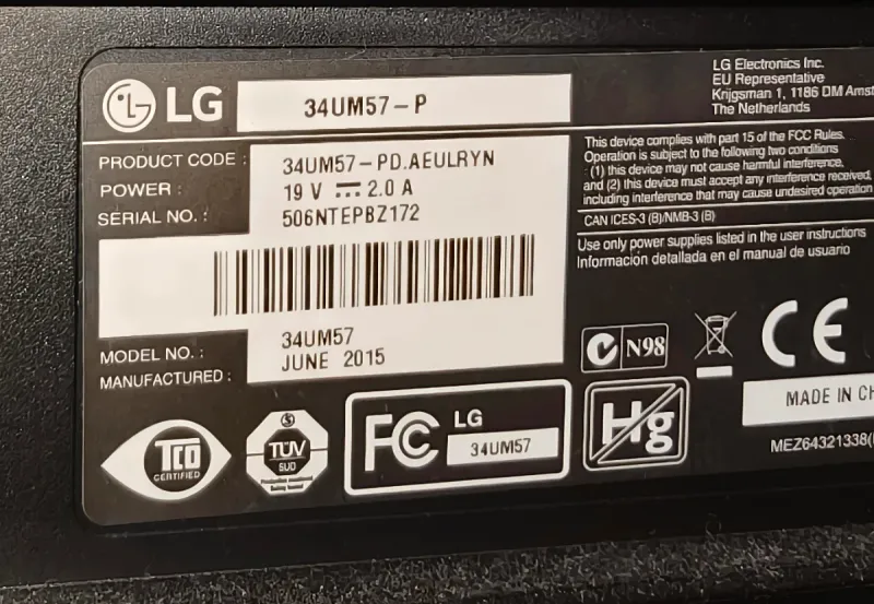 Monitor LG 34UM57-PD ultrawide