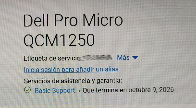 MiniPC Dell Pro micro QCM1250. GARANTÍA. afbeelding 3