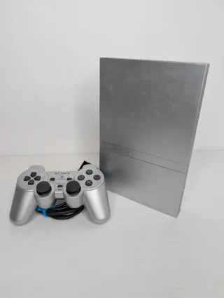 PlayStation 2 PS2 Slim Argento + Controller